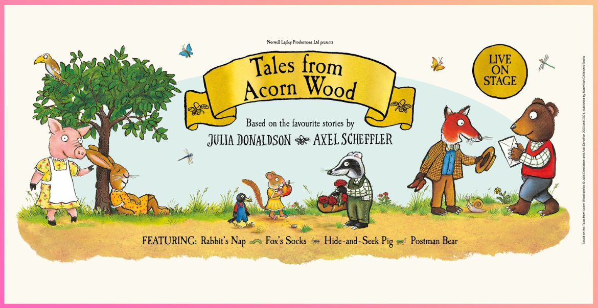 Cartoon characters from Tales From Acorn Wood.