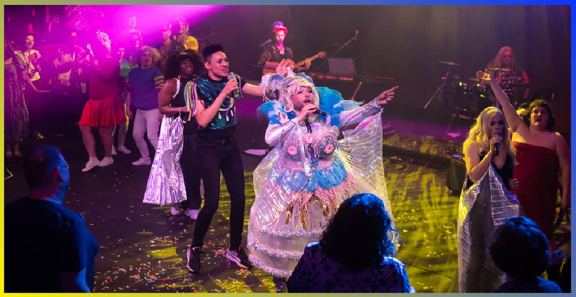 You're A Vision cabaret being performed on the Everyman Theatre stage.