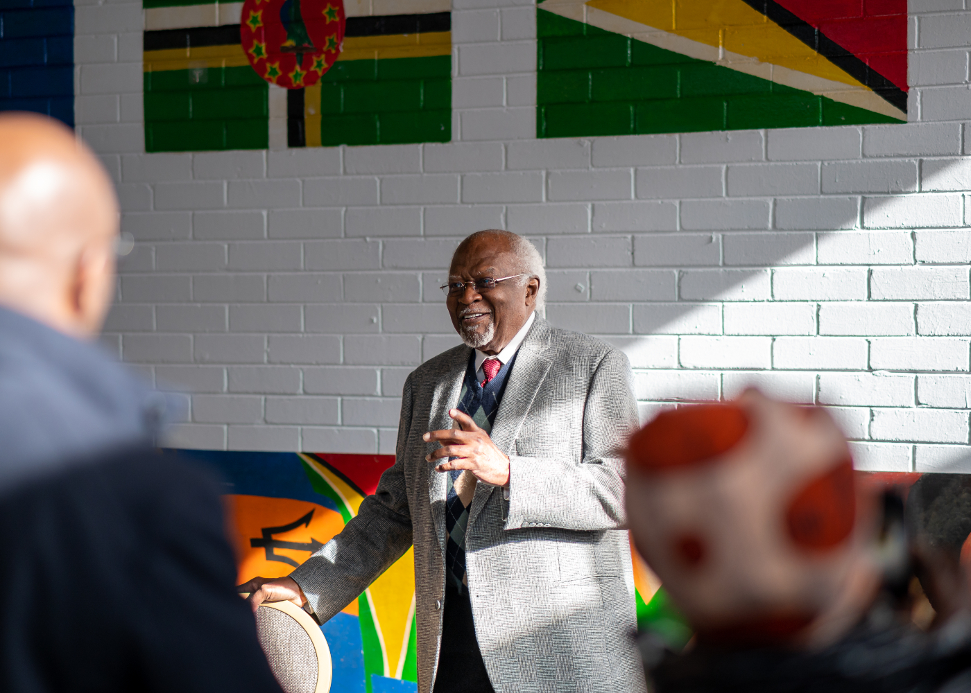 Dr Julius Garvey taking part in Black History Month in Liverpool